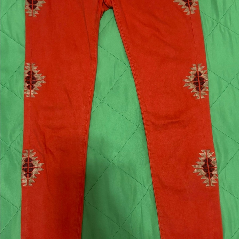 AG Adriano Goldschmied Vibrant Red Skinny Jeans